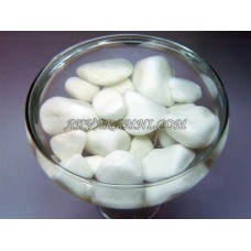 Галька мрамор белая (10-30мм) 1кг