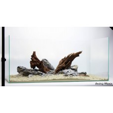 Композиция из Мангра и Черного кварца для аквариума