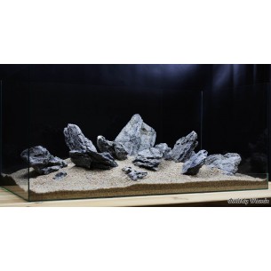 Композиция для аквариума от 160 литров. Черный кварц