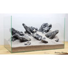 Композиция для аквариума от 66 литров. Черный кварц