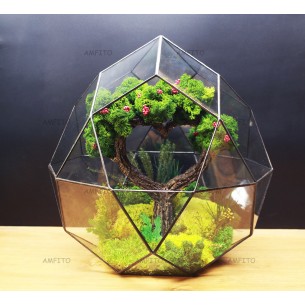 Бонсай Сердце в стекле (Форма орех) 35см