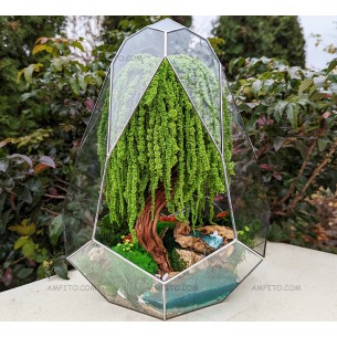 Флорариум-подарок "Груша" с деревом и озером 45см