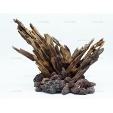 Цельная композиция из коряг и лавы К213 (от 40л)