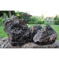 Лава черная 1кг (10-20см) для аквариума