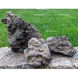 Лава черная 1кг (10-20см) для аквариума