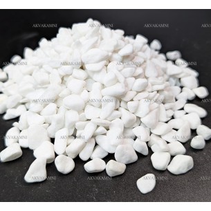 Грунт для аквариума галька белоснежная (5-10мм) 1кг