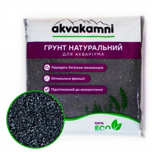 Грунт Черный кристалл 1-2мм аквариума 2кг