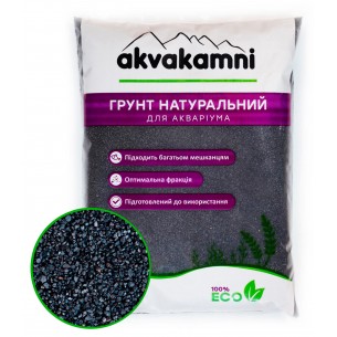Грунт Черный кристалл 1-2мм аквариума 5кг