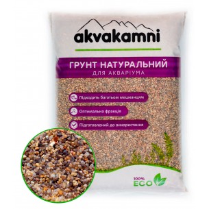 Грунт кварцевый окатанный 2-3мм янтарный 5кг