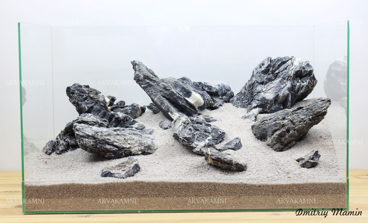 Дизайн аквариума с камнями